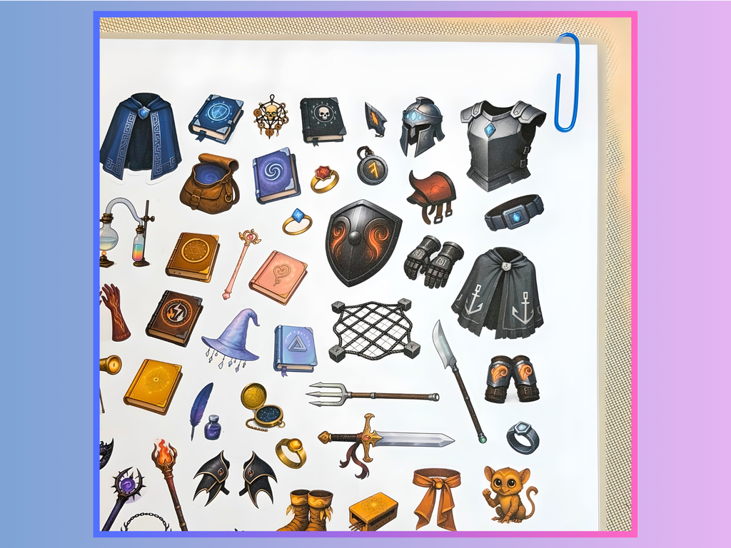 Reusable Inventory Tokens for RPGs - MEGA BUNDLE - 9 items included, over 25% Discount