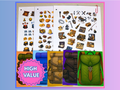 Reusable Inventory Tokens for RPGs - Common Items Bundle - Tools, Foods, Treasure Stickers