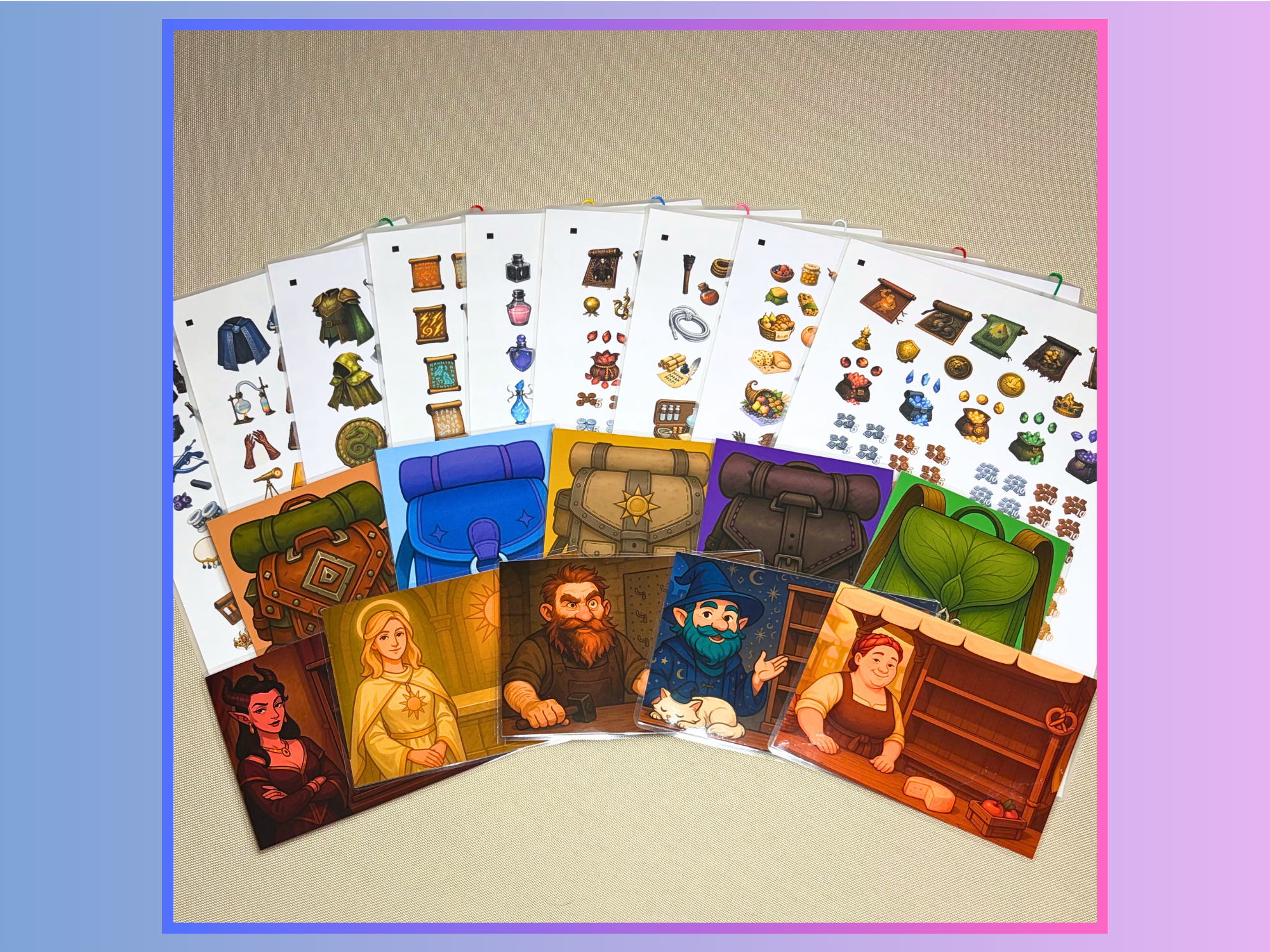 Reusable Inventory Tokens for RPGs - MEGA BUNDLE - 9 items included, over 25% Discount