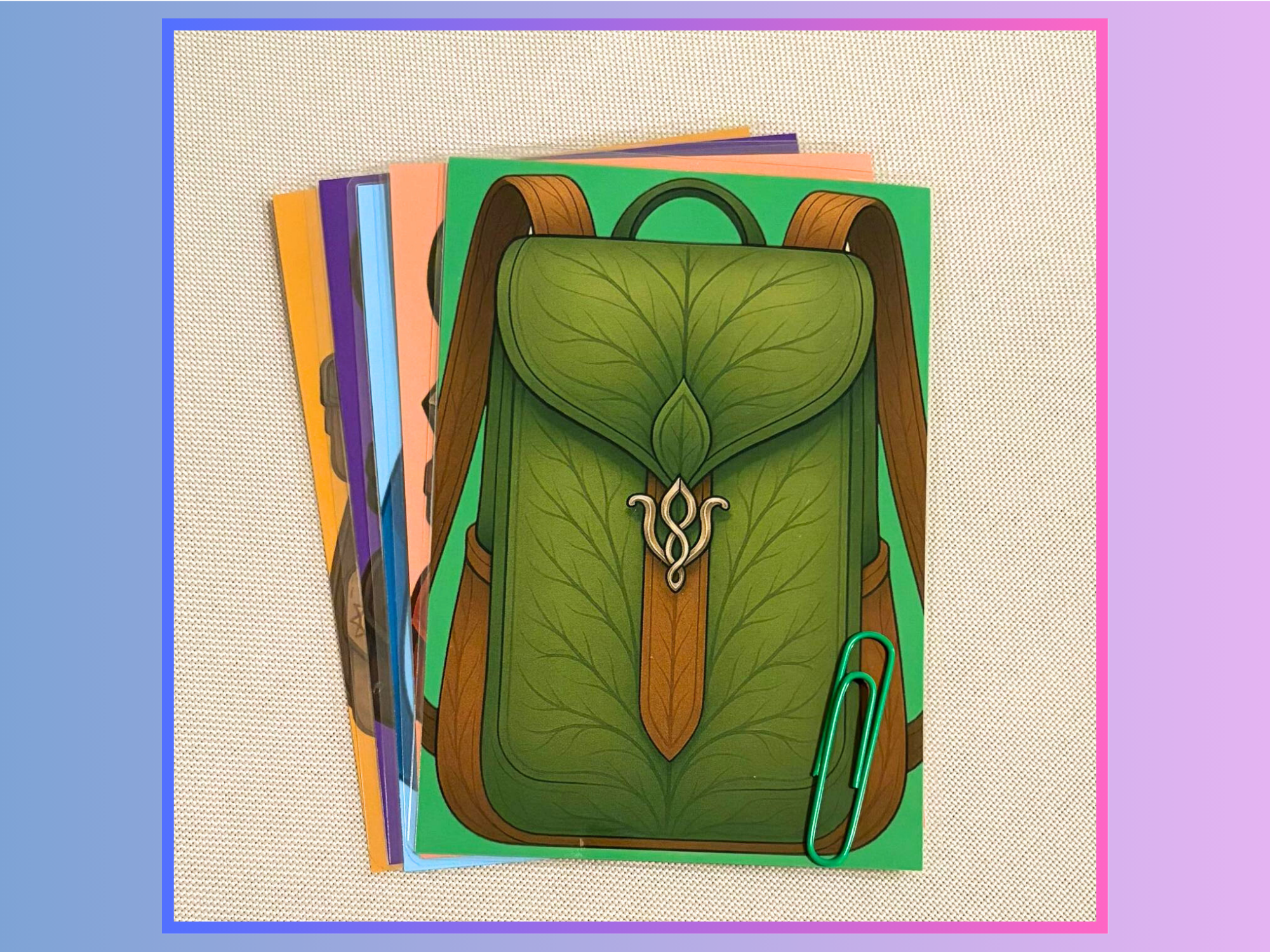 Backpack cards, Vol. 1 - A6 Laminated cards