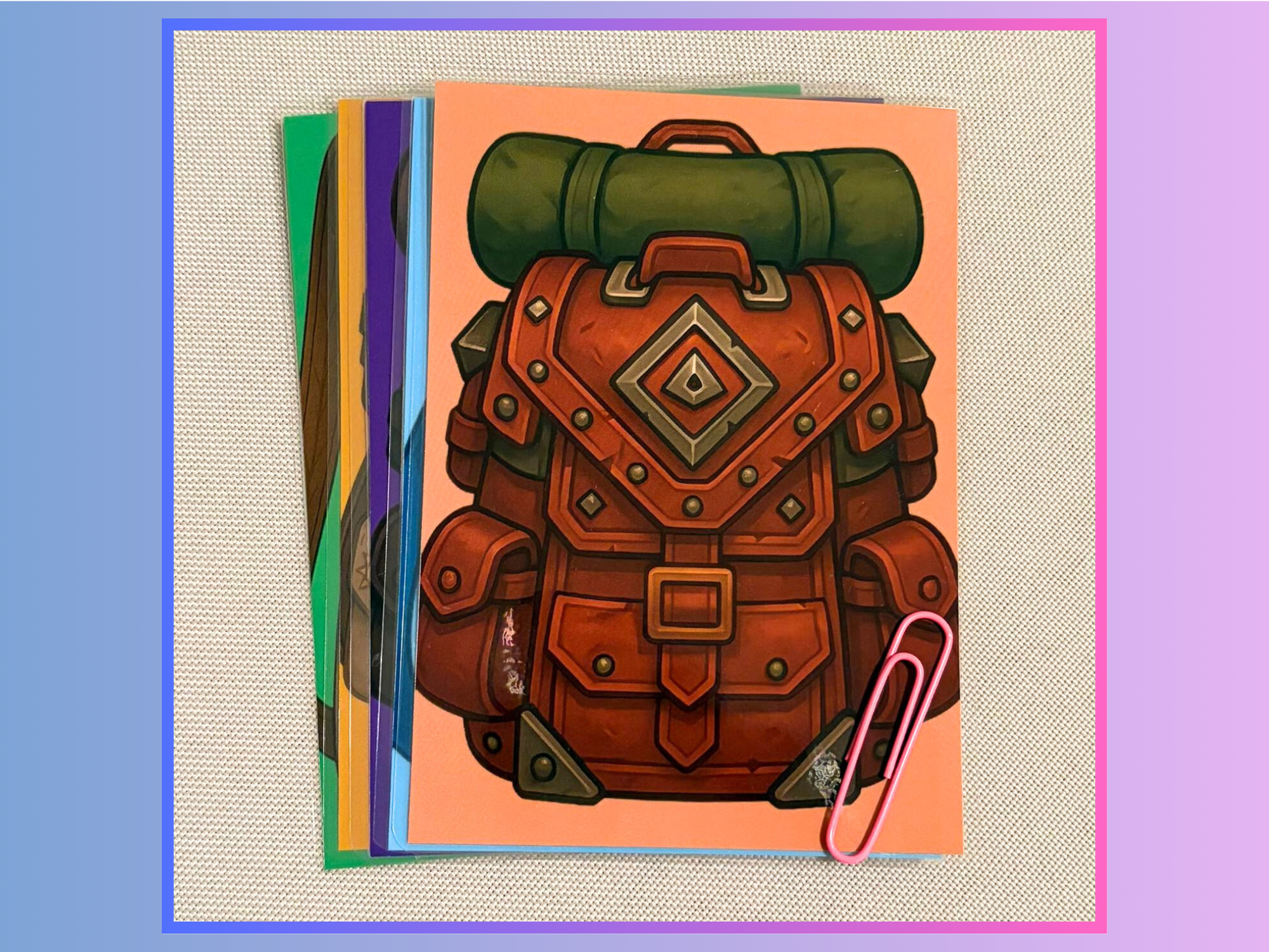 Backpack cards, Vol. 1 - A6 Laminated cards