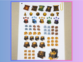 Gold Pieces (Dwarf)  - Modular Inventory Sticker Sheet for RPGs - Reusable on any paper