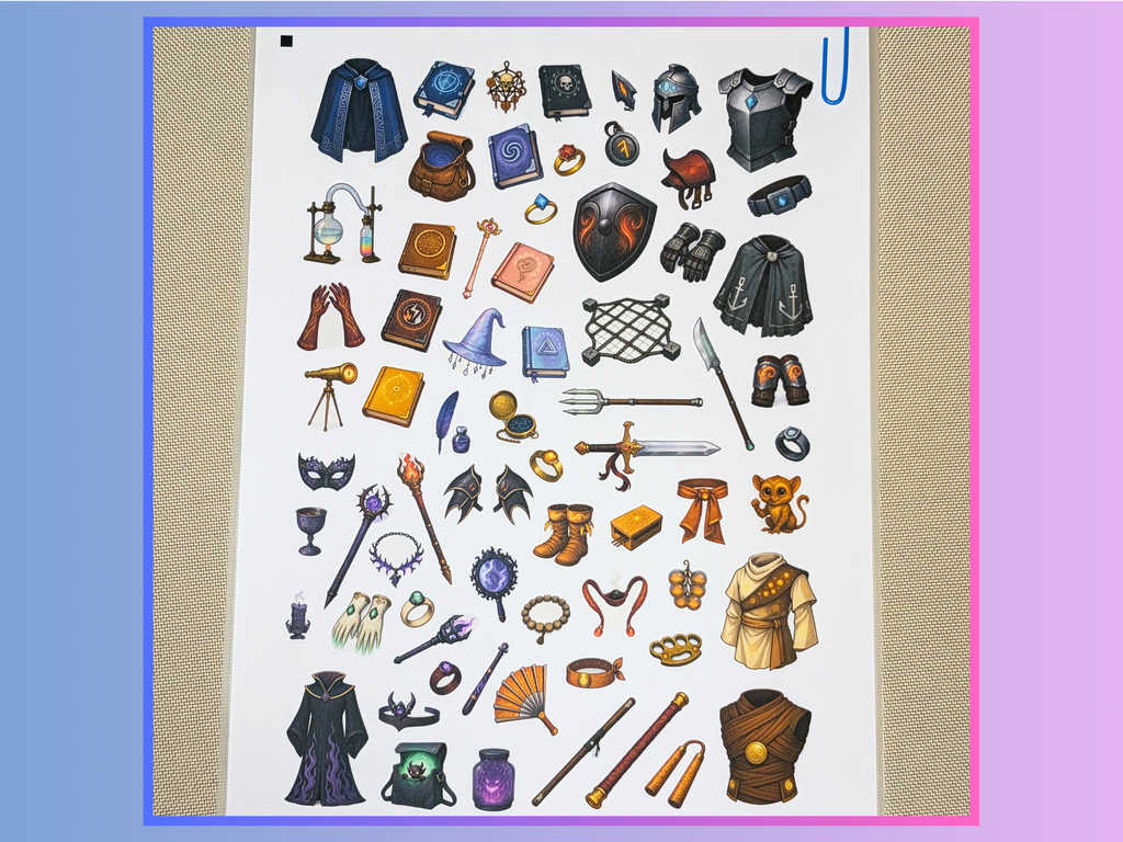 Reusable Inventory Tokens for RPGs - MEGA BUNDLE - 9 items included, over 25% Discount