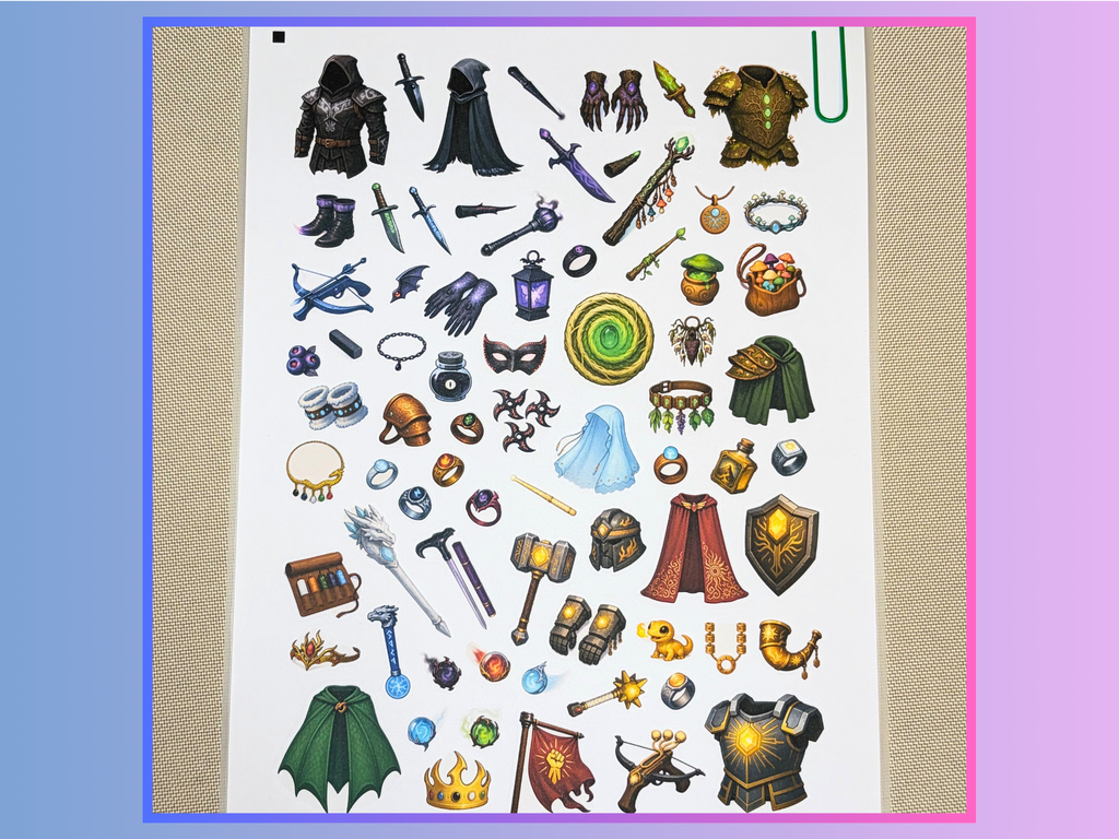 Reusable Inventory Tokens for RPGs - MEGA BUNDLE - 9 items included, over 25% Discount